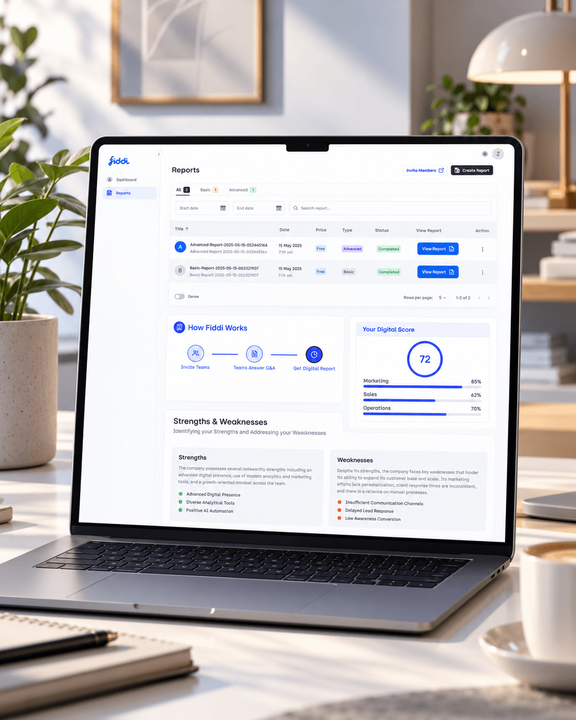 Fiddi: AI-Powered Operational Diagnostics & Scoring Engine screen 6
