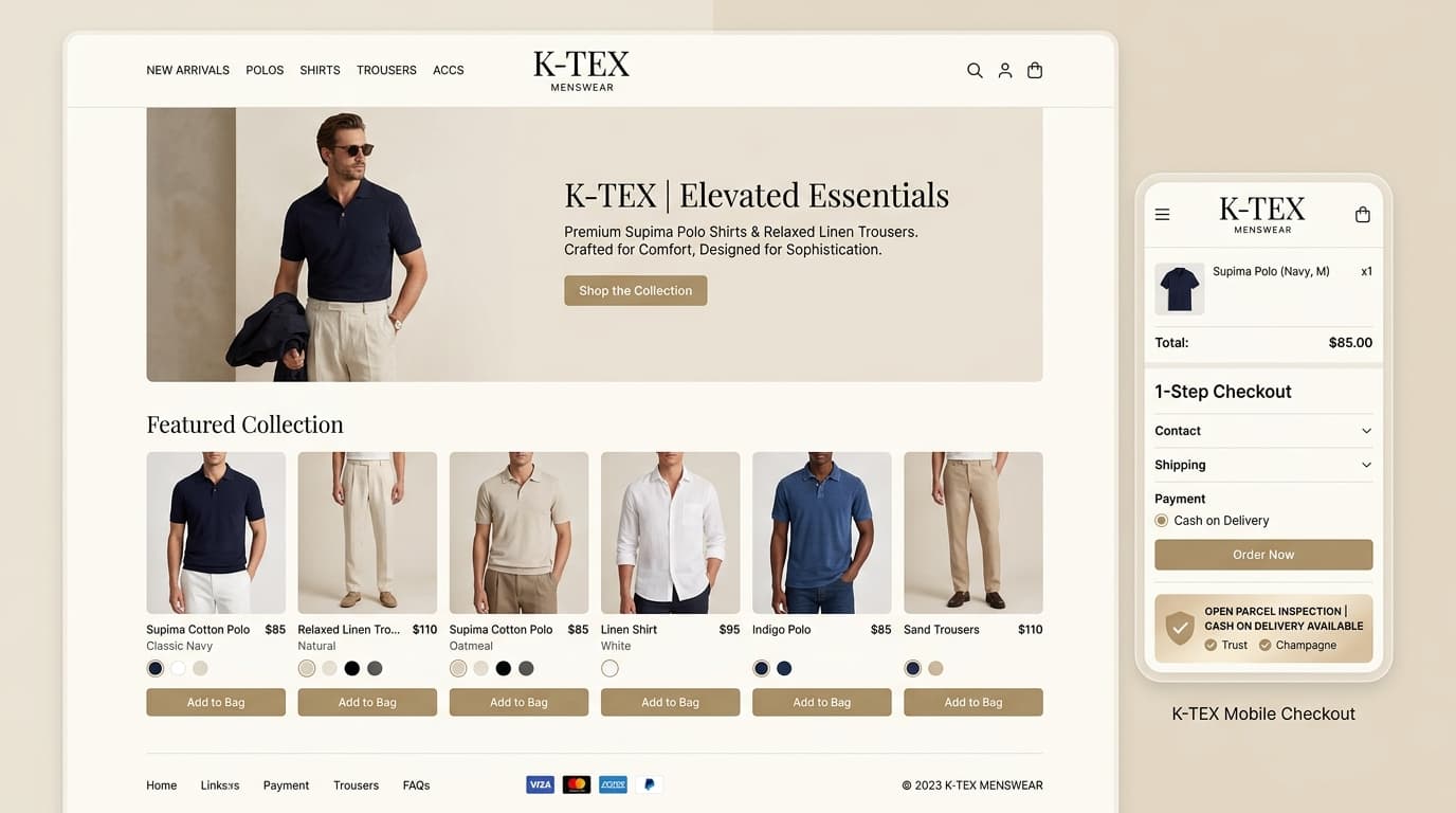 K-TEX: High-Performance Direct-to-Consumer Apparel Storefront