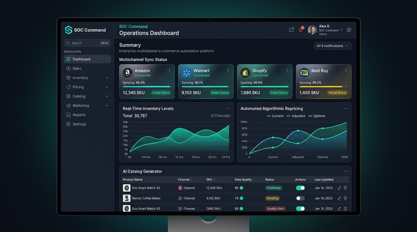 SOC Command: Multichannel AI E-Commerce Automation & Operations Engine