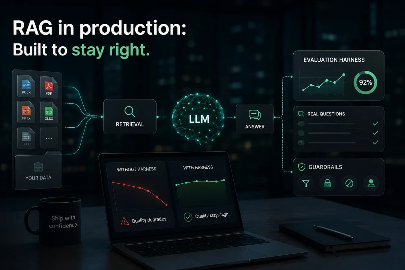 RAG in production: the evaluation harness nobody builds until it's too late